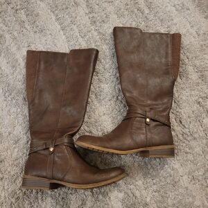 Life Stride Water Resistant  WIDE CALF Chocolate Boots